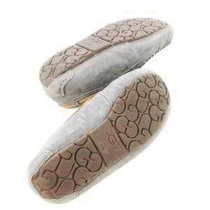 UGG australia モカシン デッキシューズ ドライビングシューズ ムートン スエード ボア リボン ロゴ型押し 7 24.0cm