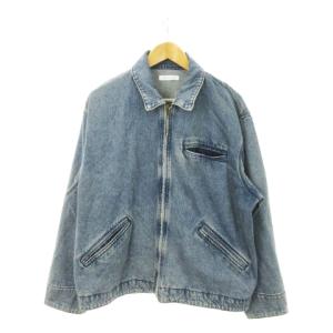 デニムジャケット Gジャン ジージャン ステンカラー ジップアップ M 青 ブルー /MN19 GY01