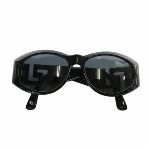 眼鏡 サングラス セルフレーム カラーレンズ ロゴ ゴールド金具 黒 ブラック T24 /XZ GY19