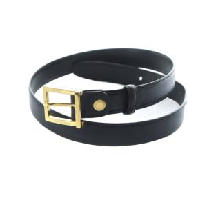 ベルト バックル ロゴ レザー ゴールド金具 黒 ブラック GY19 /MQ