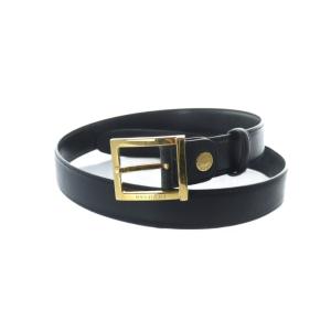 BVLGARI ベルト バックル ロゴ レザー ゴールド金具 黒 ブラック GY19 /MQ