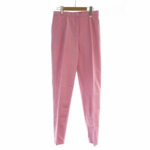 タグ付き 白タグ パンツ スラックス コットン ロング ジップフライ ロゴ 40 M ピンク GY19
