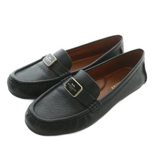 MONA LEATHER DRIVER ドライビングシューズ ローファー レザー ラウンドトゥ ロゴ US6.5