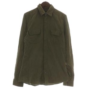 スリム Slim シャツ 長袖 コーデュロイ 38/15 M カーキ /XZ GY19