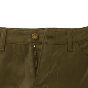 LOUIS VUITTON ロングパンツ ボトムス ストレート ジップフライ ロゴ 36 カーキ 黒 ブラック /XZ GY19