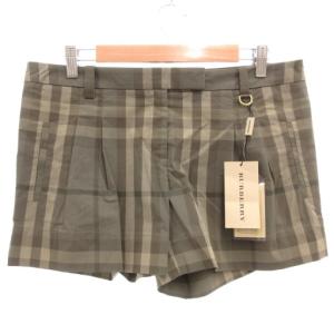 タグ付き チェックショートパンツ ハーフ ショーツ ジップフライ 42 ダークカーキ /GV GY19