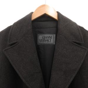 GIANNI VERSACE ヴィンテージ チェスター コート 46 ブラック