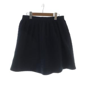 ミニスカート フレア ジップフライ ロゴ 38 S 紺 ネイビー GY19 /MQ