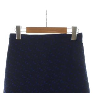 BURBERRY LONDON ミドルスカート タイト ロゴ TB柄 総柄 36 XS 青 ブルー 黒 ブラック GY19 /MQ