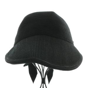 Athena New York 帽子 ジャネット キャップ グログランリボン ロゴ ゴールド金具 黒 ブラック /XZ GY19