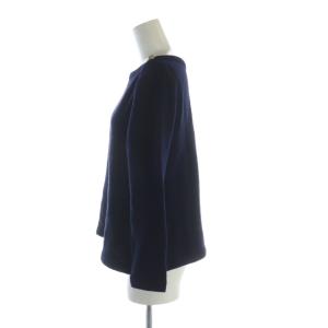 Maison Kitsuné ニット セーター 長袖 金ボタン ボートネック ロゴ M 紺 ネイビー GY19 /MQ