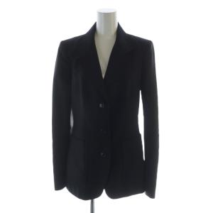 テーラードジャケット 長袖 総裏地 シングル ロゴ 38 S 黒 ブラック GY19 /MQ