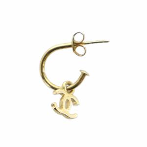 CHANEL ピアス フープ ココマーク ゴールドカラー