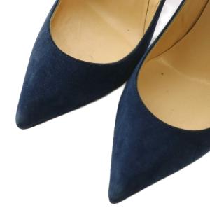 Christian Louboutin パンプス スエード ポインテッドトゥ ピンヒール 35.5 22.5cm 紺 ネイビー /XZ GY19