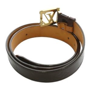 LOUIS VUITTON ヴェルニ サンチュール ベルト モノグラム 38/95 ブラウン