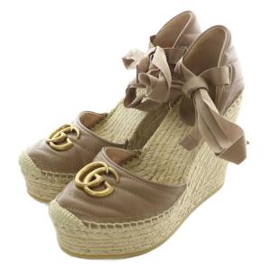 サンダル レザー エスパドリーユ ウェッジソール ストラップ GGマーモント 35.5