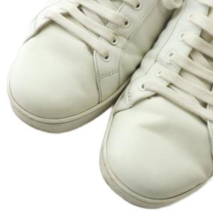 PRADA スニーカー レザー ローカット 三角ロゴプレート 10 29cm 白 ホワイト 2EE376 /XZ GY19