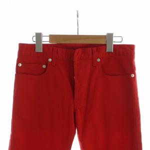 DIOR HOMME スキニー パンツ ボタンフライ ロング ロゴ 27 赤 レッド 163D006A3315 GY19 /MQ