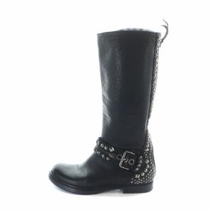エンジニアブーツ スタッズ 35.5 ブラック