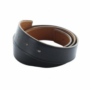 替えベルト 金具なし レザー ロゴ 110 黒 ブラック GY19 /MQ OH