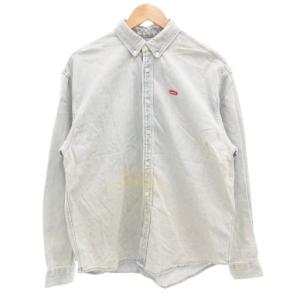 ボタンダウンデニムシャツ S インディゴブルー