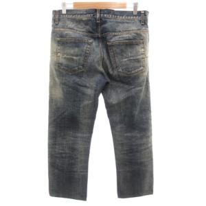 DIOR HOMME 12SS クリス期 デニム パンツ ジーンズ ストレート ヴィンテージ加工 ブリーチ加工 ボタンフライ