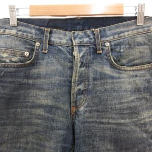 DIOR HOMME 12SS クリス期 デニム パンツ ジーンズ ストレート ヴィンテージ加工 ブリーチ加工 ボタンフライ
