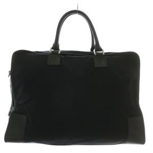 LOEWE アマソナ 44 ボストンバッグ 2WAY ナイロン レザー アナグラム ブラック