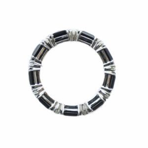 SWAROVSKI ortyx 指輪 アクセサリー リング トライアングルカット ロゴ 58 16号 シルバー色 黒 ブラック