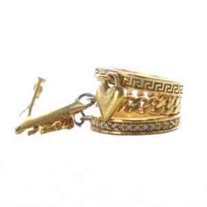 VERSACE リング アクセサリー 指輪 ロゴ メドゥーサ 9 ゴールド色 GY19 /MQ