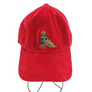 POLO RALPH LAUREN 国内正規 キャップ ポロベア コーデュロイ F 赤 /UO GY19