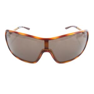 美品 サングラス ワンレンズ プラスチックフレーム べっ甲柄 120 茶 ブラウン SMU10H /UO