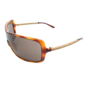 miumiu 美品 サングラス ワンレンズ プラスチックフレーム べっ甲柄 120 茶 ブラウン SMU10H /UO