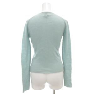 ARMANI COLLEZIONI 美品 ニット セーター クルーネック カシミヤ 長袖 40 水色 ライトブルー /AE GY19