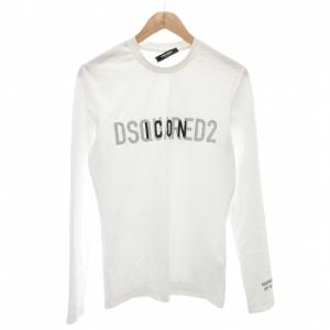 Tシャツ ロンT クルーネック ロゴ 長袖 50 L 白 ホワイト /AE GY19