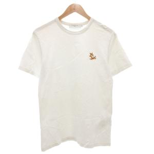 Tシャツ クルーネック 刺繍 半袖 S 白 ホワイト /AE GY19
