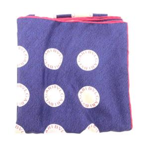 BVLGARI 美品 スカーフ 総柄 ドット シルク 青 ブルー /AE GY19