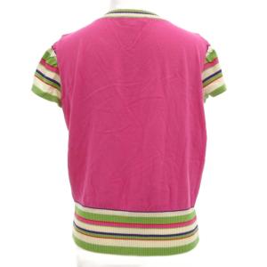 ETRO ニット カットソー シルク混 ペイズリー 総柄 44 ピンク /BS GY19