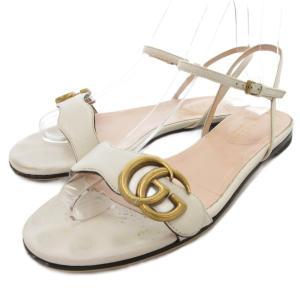 サンダル シューズ ストラップ GGロゴ 36 23cm 白 ホワイト /AE GY19