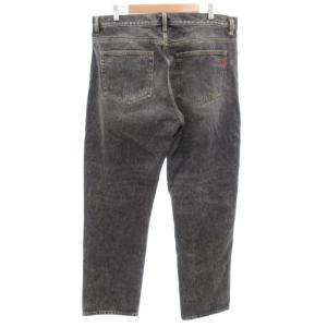 DIESEL 2020 D-VIKER ブラックデニムパンツ ジーンズ ストレート ボタンフライ ダメージ加工 W36