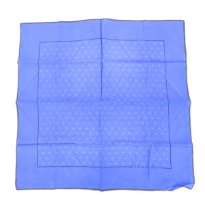 スカーフ 絹 シルク ロゴ 総柄 青 /UO GY19