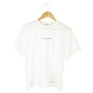 半袖Tシャツ クルーネック コットン プリント ロゴ 36 S 白 ホワイト /AO14 GY19