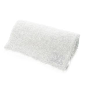 マフラー ストール ロゴ刺繍 フリンジ 起毛 グレー /AH2 GY19