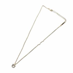 Salvatore Ferragamo ネックレス アクセサリー ペンダント ロゴ ラインストーン ガンチーニ ゴールド色 760132 GY19