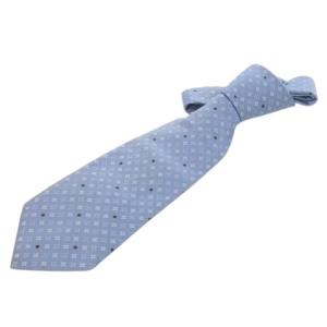 ネクタイ レギュラー シルク 絹 モノグラム ロゴ 総柄 青 ブルー サックス /CK30 GY19