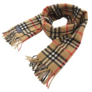 ヴィンテージ マフラー ノバチェック カシミヤ ベージュ