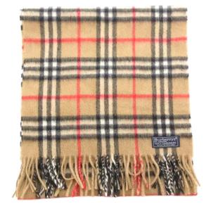 burberrys ヴィンテージ マフラー ノバチェック カシミヤ ベージュ