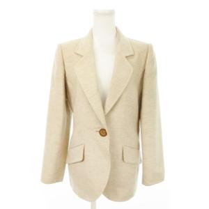 テーラードジャケット 背抜き ノーベント ウール 36 S ベージュ /MN14 GY19