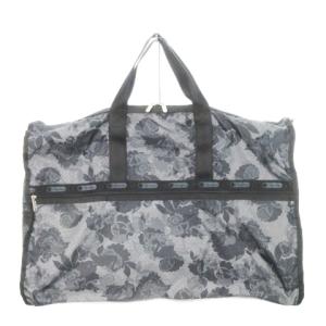 ボストンバッグ 大容量 ショルダー 2way ナイロン 花柄 総柄 グレー /AH13 GY19