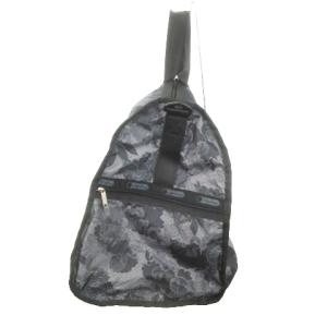 LesportSAC ボストンバッグ 大容量 ショルダー 2way ナイロン 花柄 総柄 グレー /AH13 GY19
